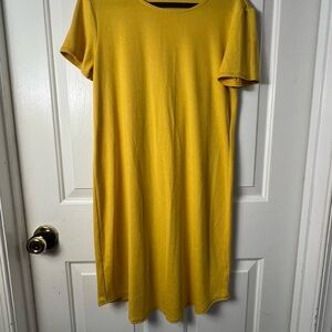 Catherine Malandrino Yellow Sheath Midi Dress